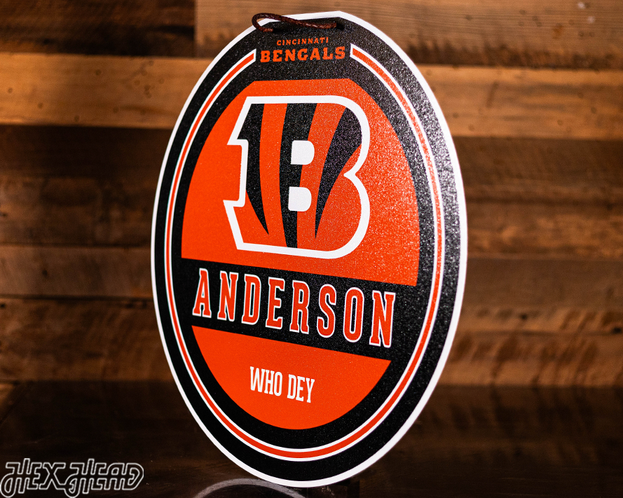 Cincinnati Bengals Personalized Monogram Metal Art