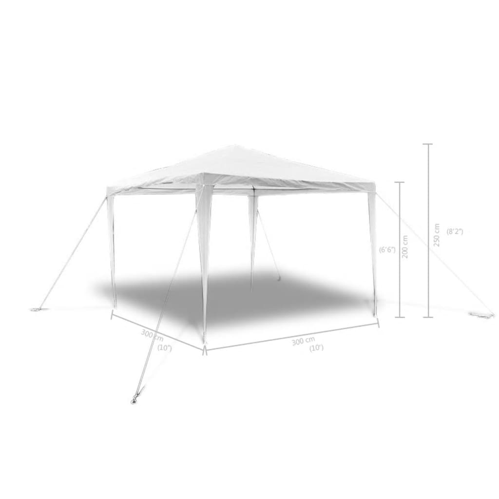 vidaXL 10'x10' Pyramid-Roof Garden Gazebo Pavilion