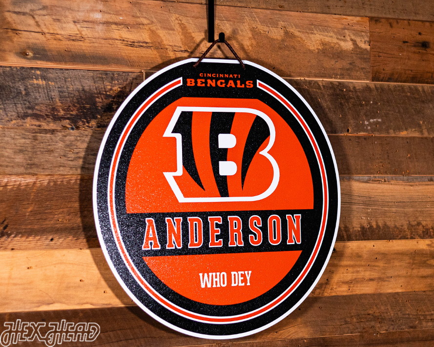 Cincinnati Bengals Personalized Monogram Metal Art