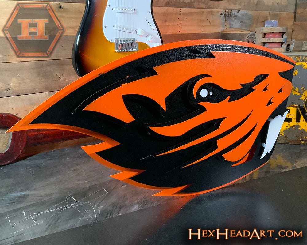 Oregon State Beaver 3D Metal Wall Art