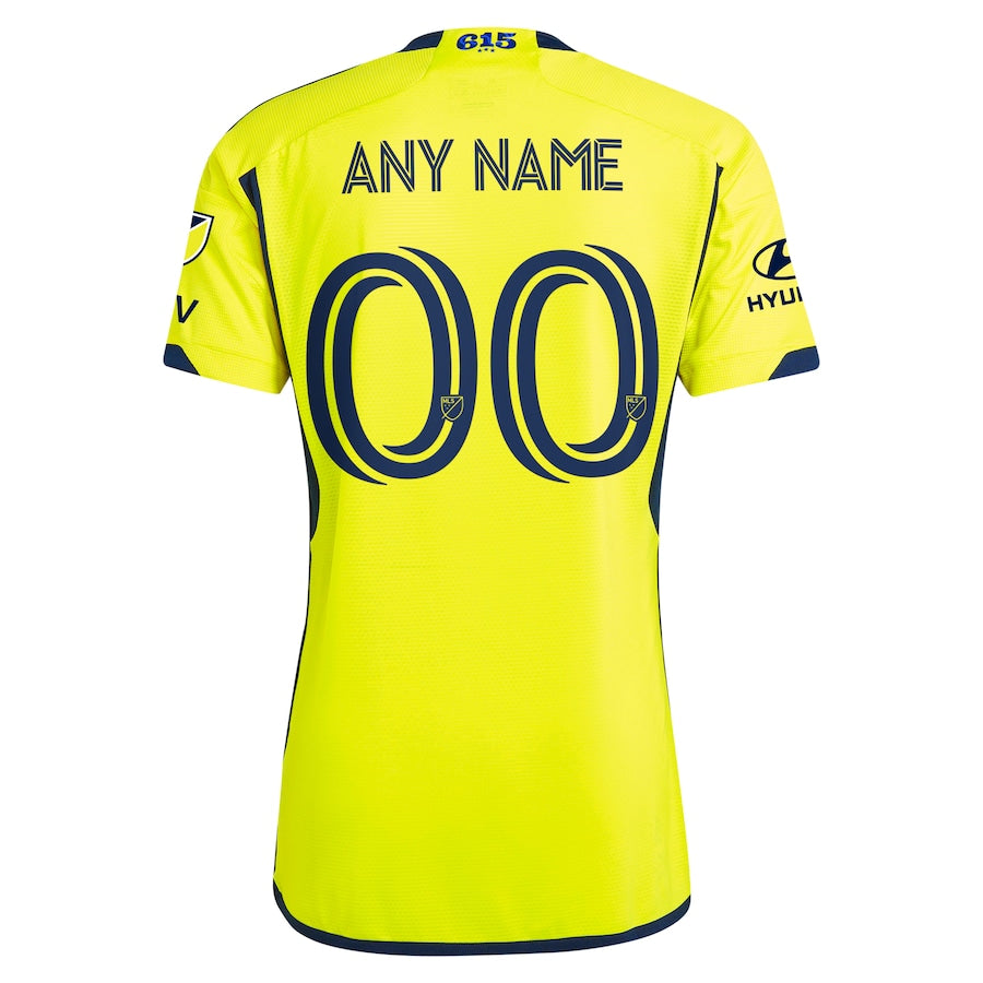 Nashville SC adidas 2024 The 615 Kit Authentic Custom Jersey - Yellow