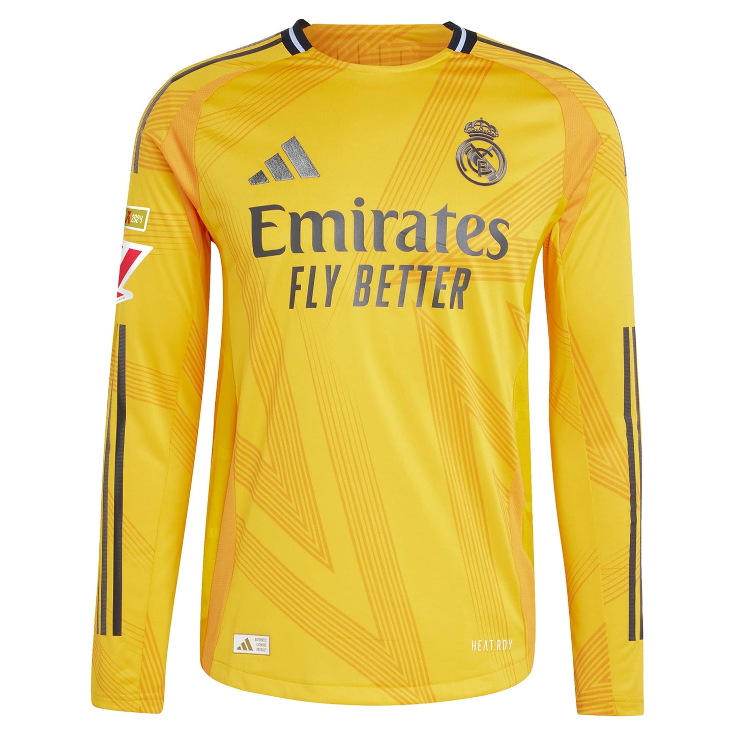 Real Madrid adidas 2024/25 Away Long Sleeve Custom Jersey - Orange