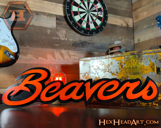 Oregon State "Beavers" 3D Metal Wall Art