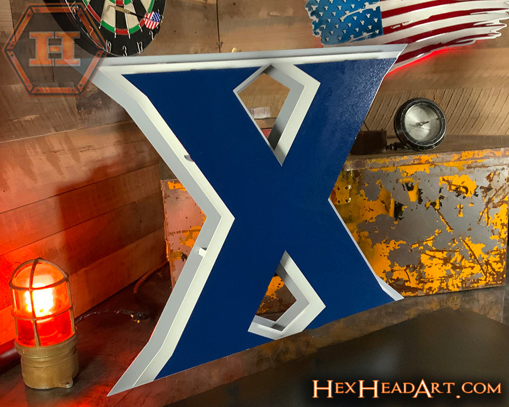 Xavier "X" 3D Vintage Metal Artwork 19" x 16"