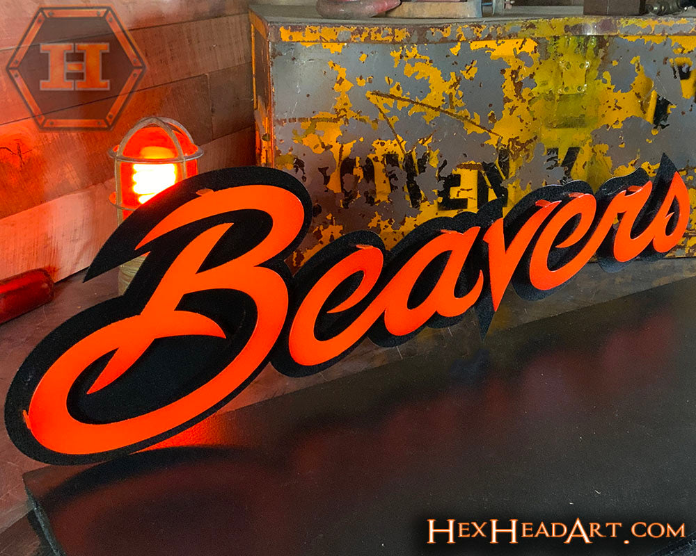 Oregon State "Beavers" 3D Metal Wall Art