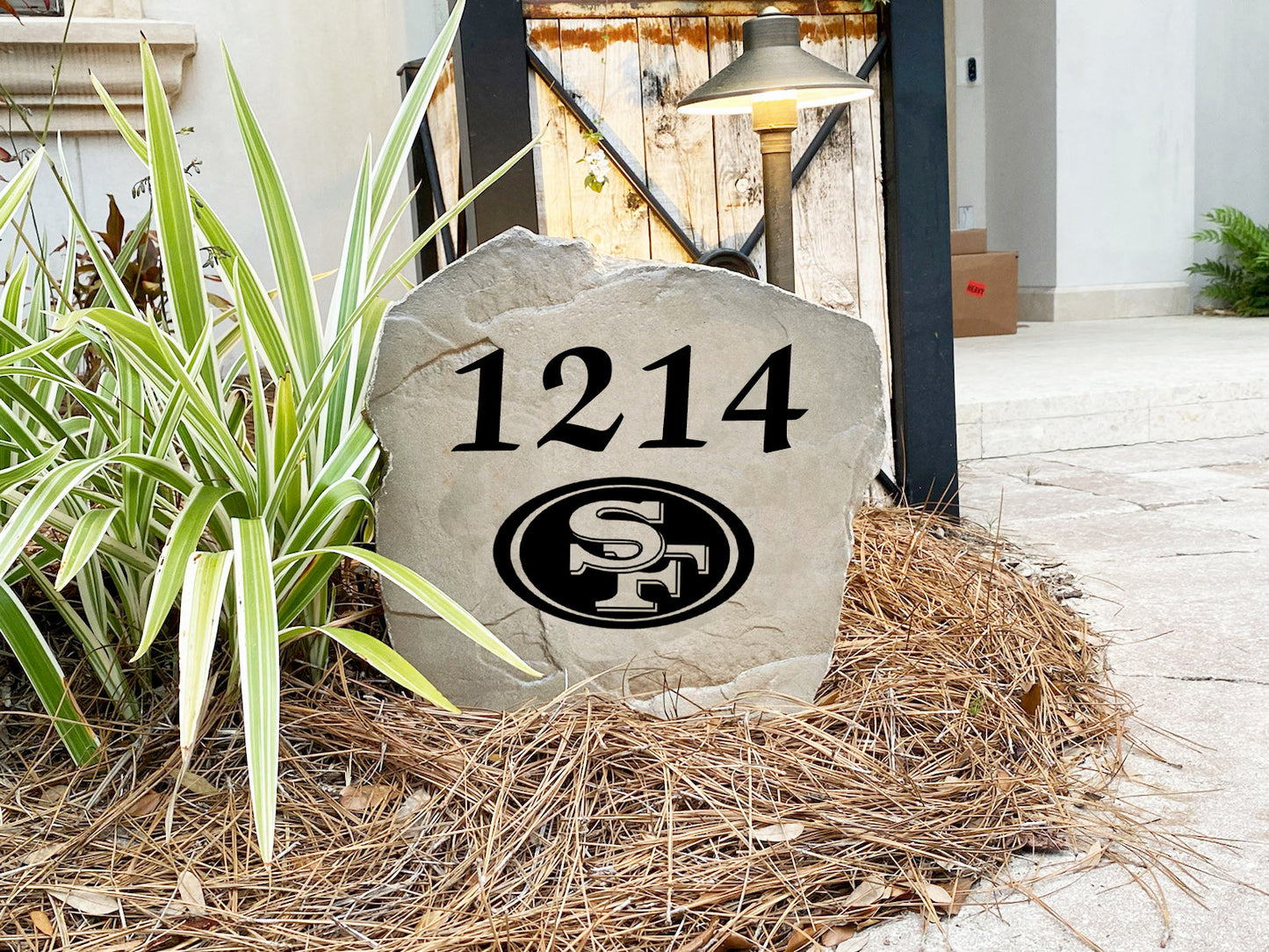 San Francisco 49ers Design-A-Stone Landscape Art Address Stone