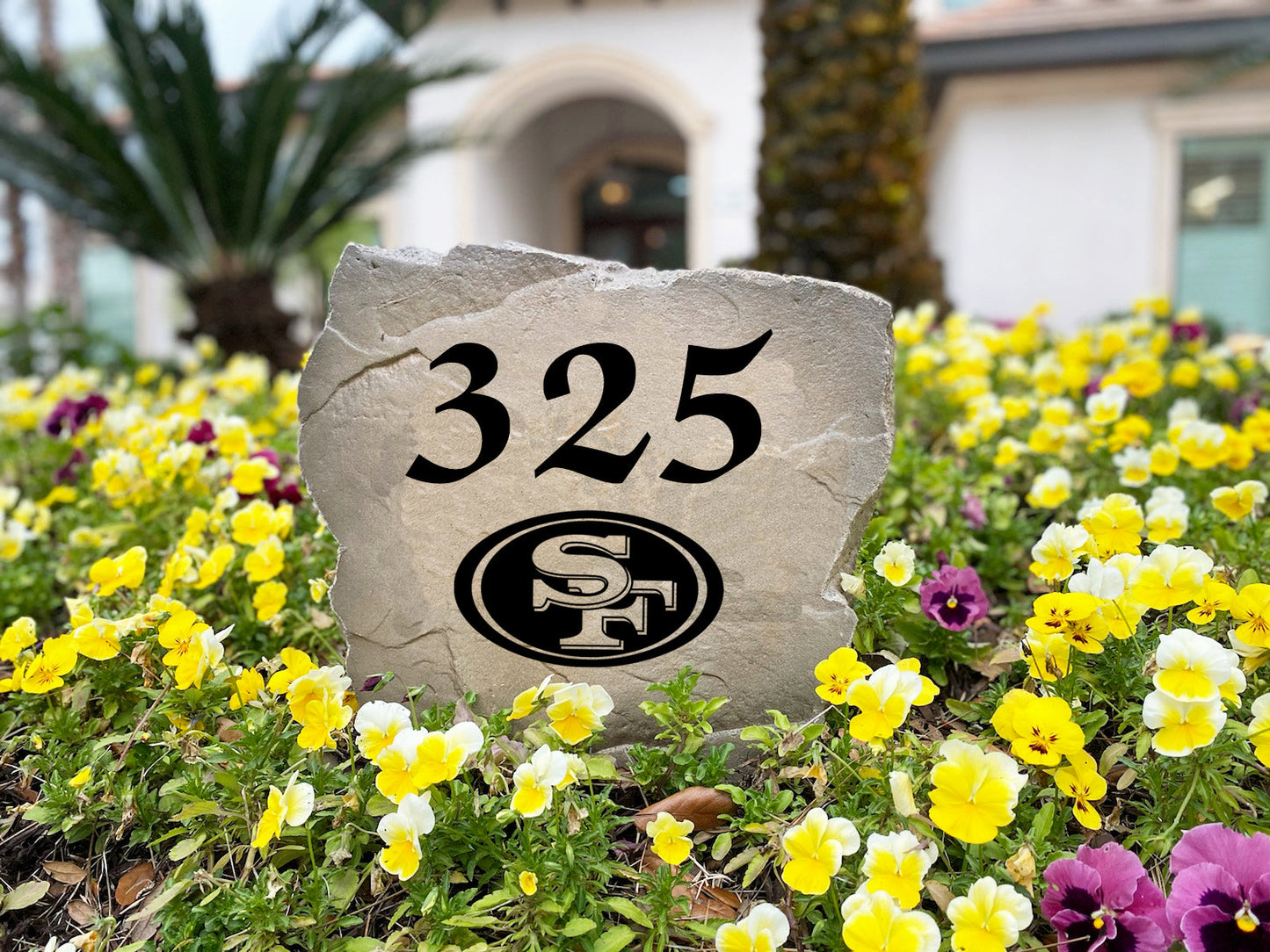 San Francisco 49ers Design-A-Stone Landscape Art Address Stone