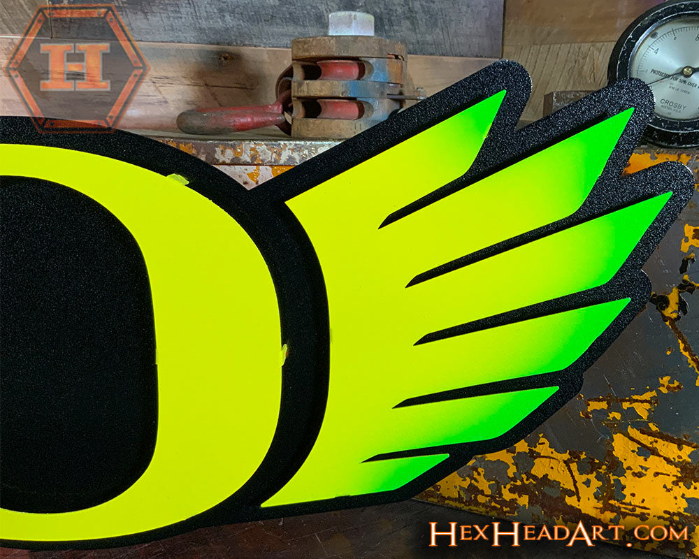 Oregon Ducks "WINGED O" 3D Vintage Metal Wall Art