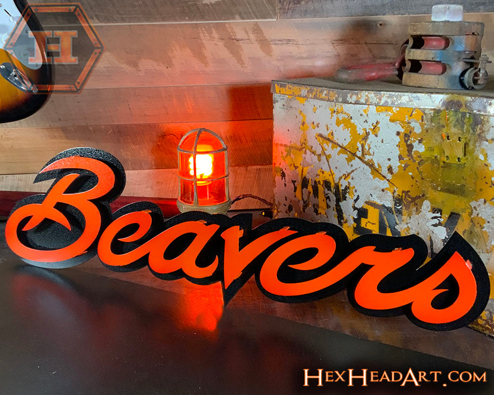 Oregon State "Beavers" 3D Metal Wall Art