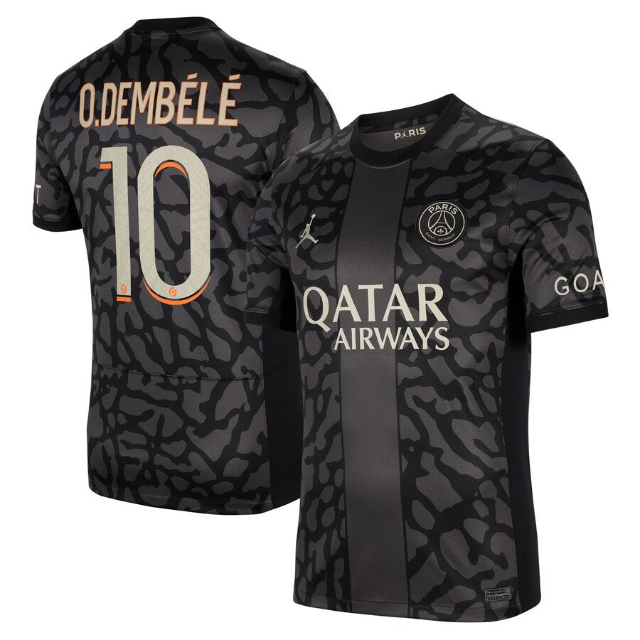 Ousmane Dembélé Paris Saint-Germain Jordan Brand 2023/24 Third Stadium Player Jersey - Anthracite