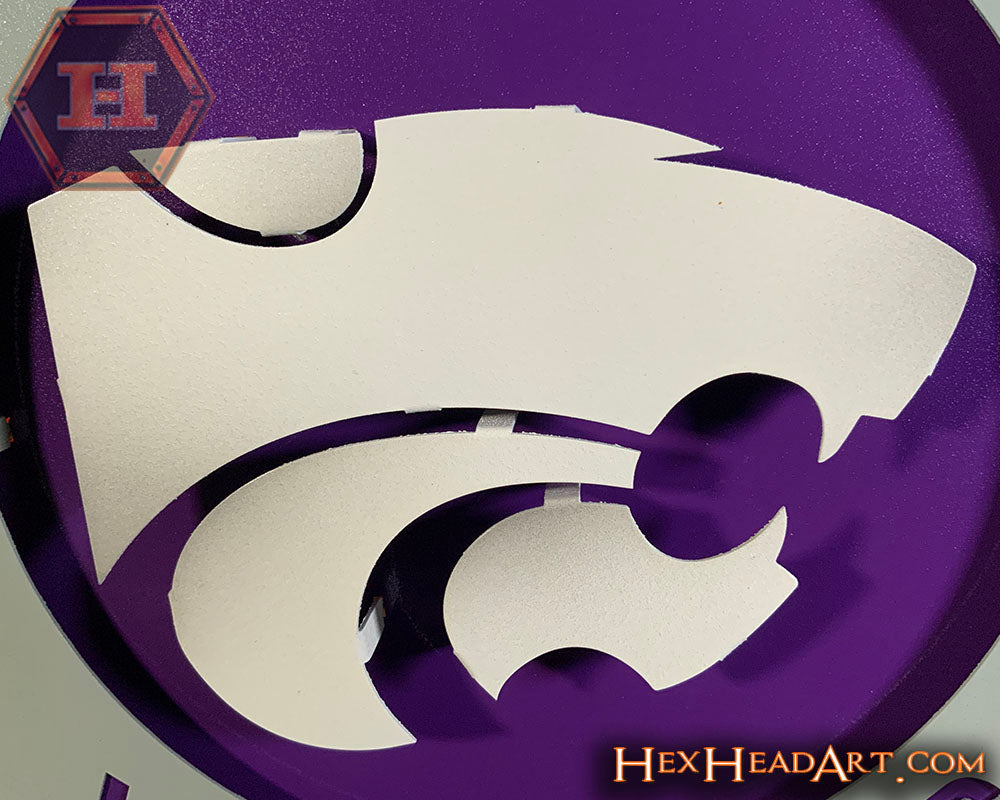 Kansas State Wildcats 3D Roundel Vintage Metal Wall Art