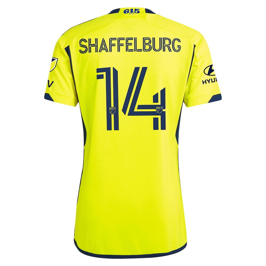 Jacob Shaffelburg Nashville SC adidas 2024 The 615 Kit Authentic Player Jersey - Yellow