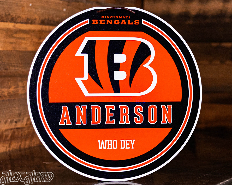 Cincinnati Bengals Personalized Monogram Metal Art