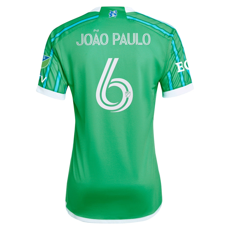 Joao Paulo Seattle Sounders FC adidas 2024 The Anniversary Kit Authentic Player Jersey – Green