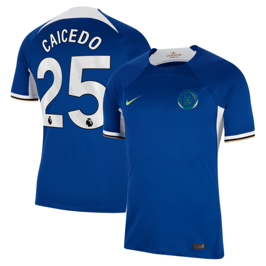 Moisés Caicedo Chelsea Nike 2023/24 Away Stadium  Player Jersey - Navy