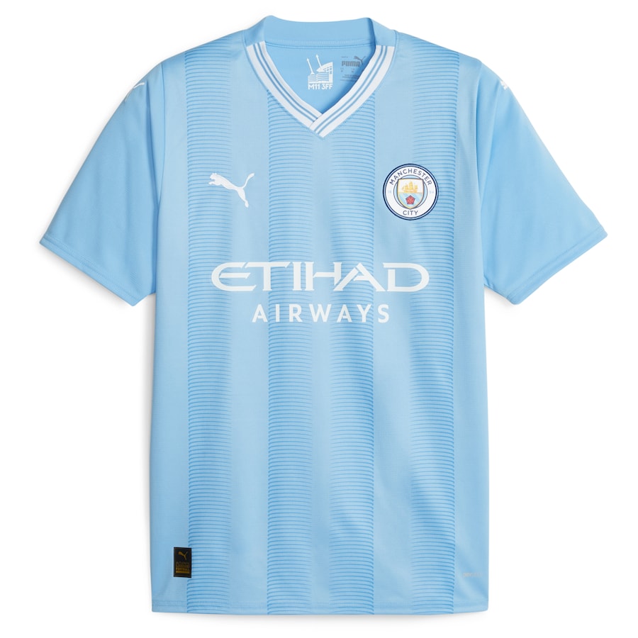 Kevin De Bruyne Manchester City Puma 2023/24 Home Player Jersey - Sky Blue