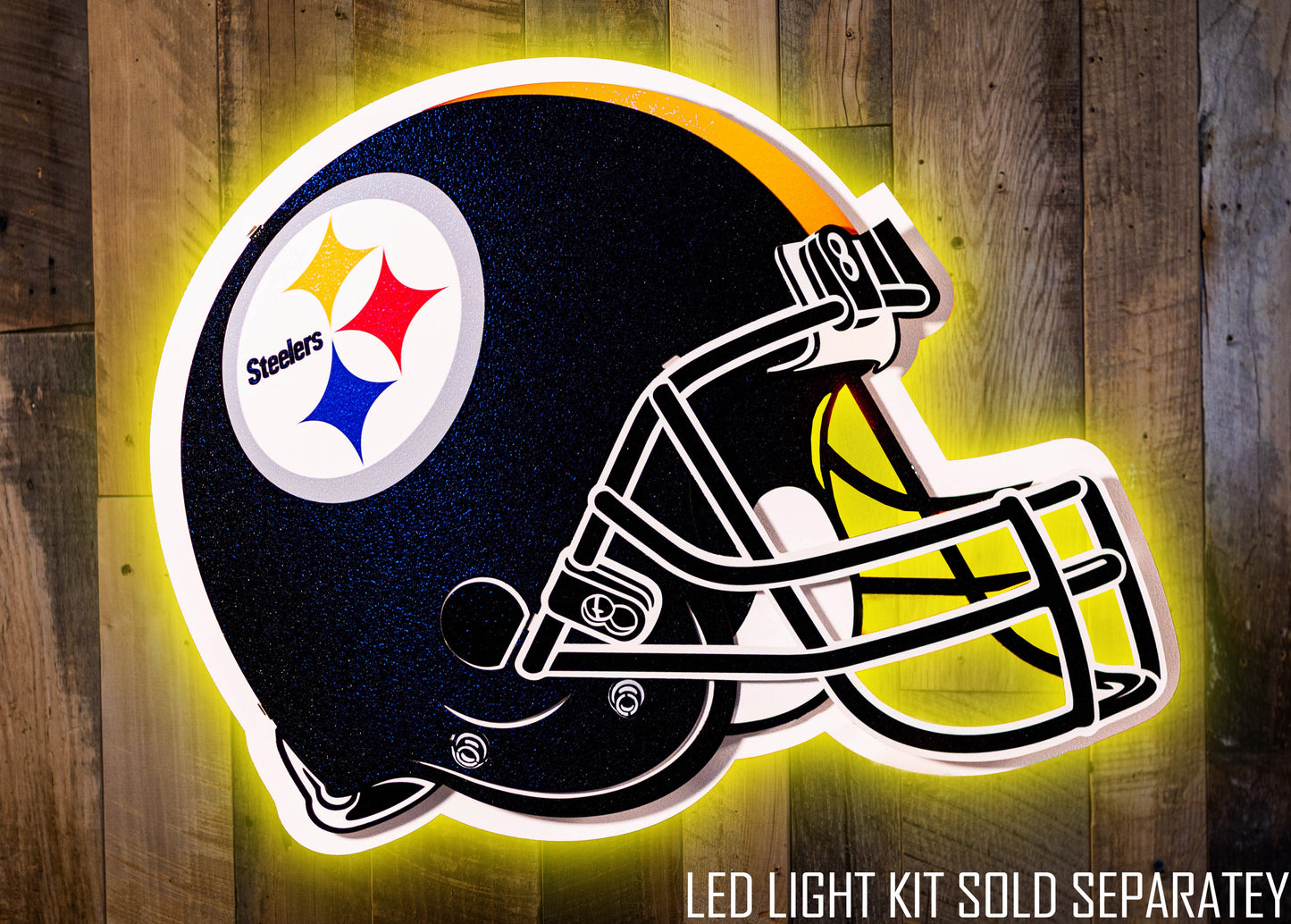 BLITZ Collection - 8 Layer Pittsburgh Steelers Helmet 3D Vintage Metal Wall Art