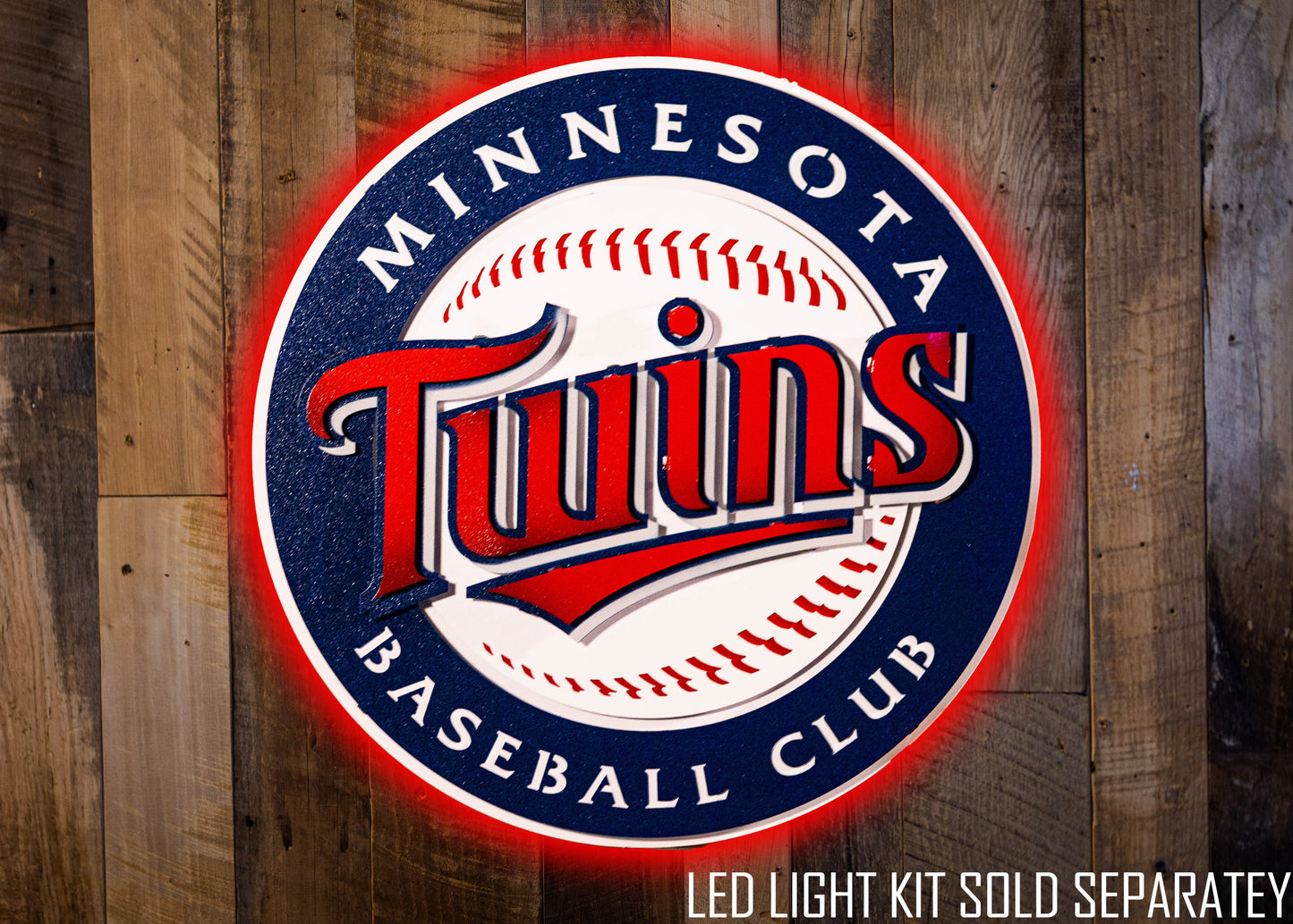 Minnesota Twins Crest 3D Metal Wall Art