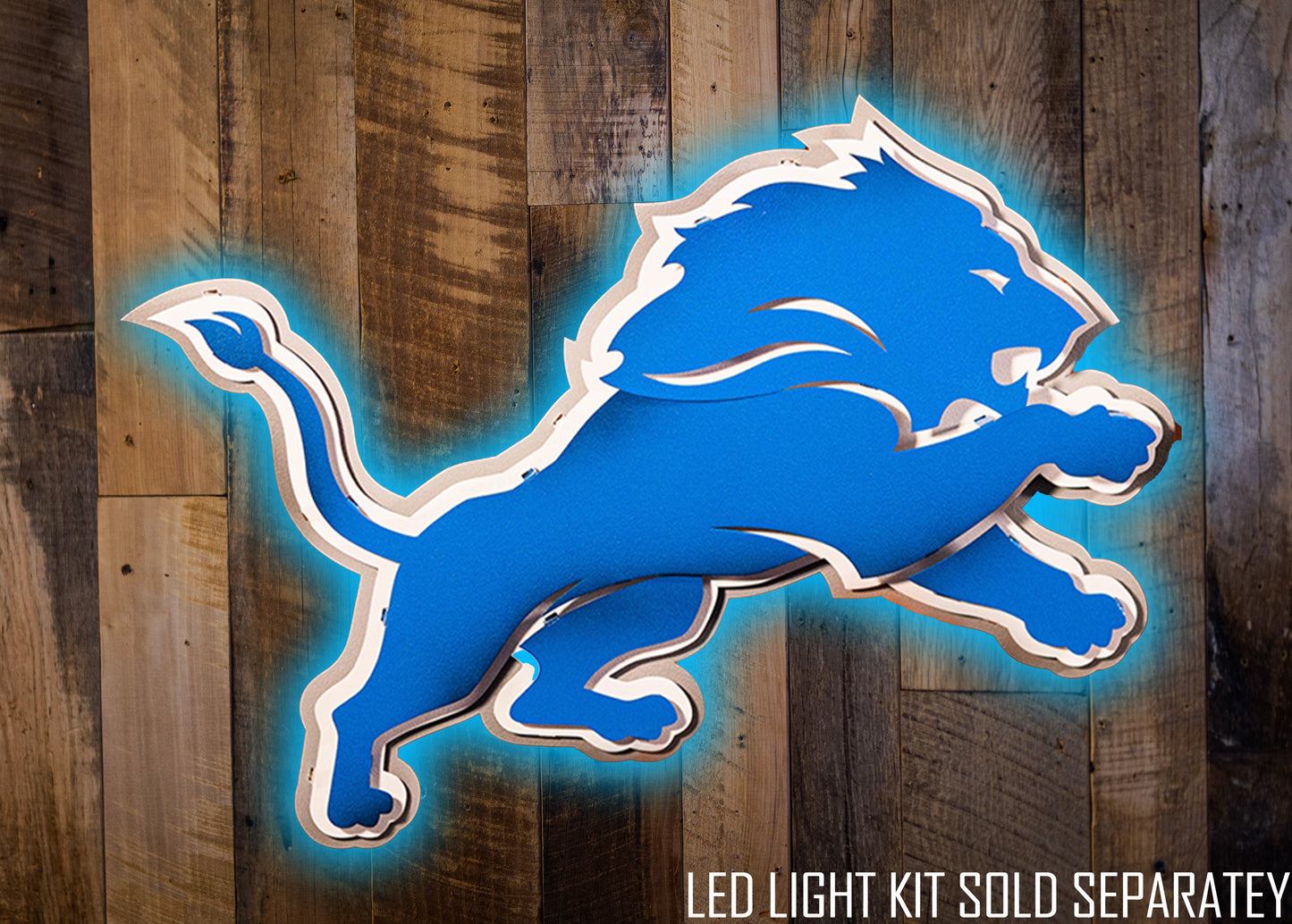 Detroit Lions 3D Vintage Metal Wall Art