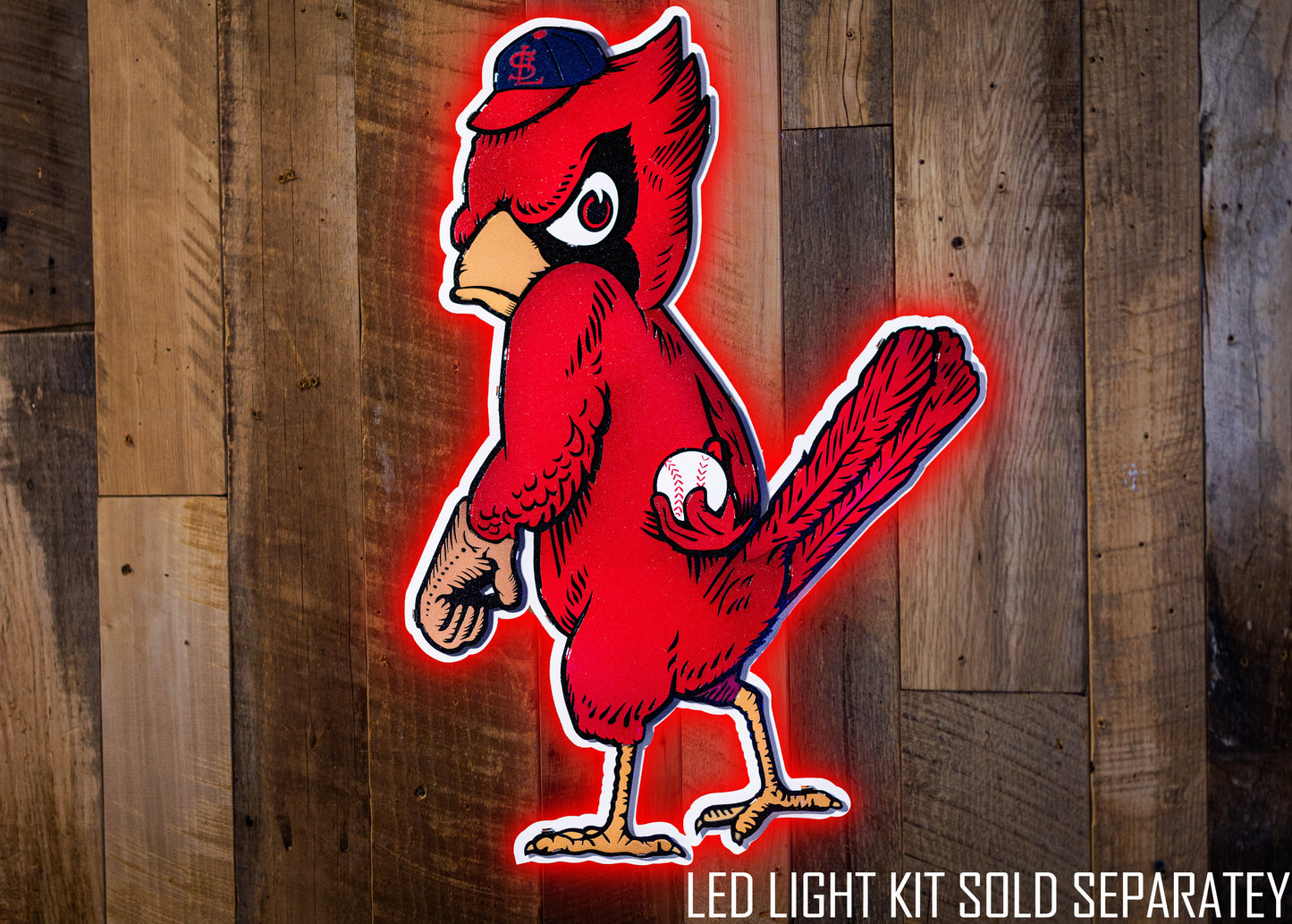 St. Louis Cardinals "VINTAGE CARDINAL" Logo 3D Metal Wall Art