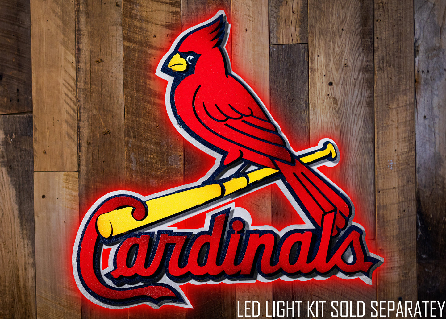 St. Louis Cardinals "BIRD on a BAT" Logo 3D Metal Wall Art