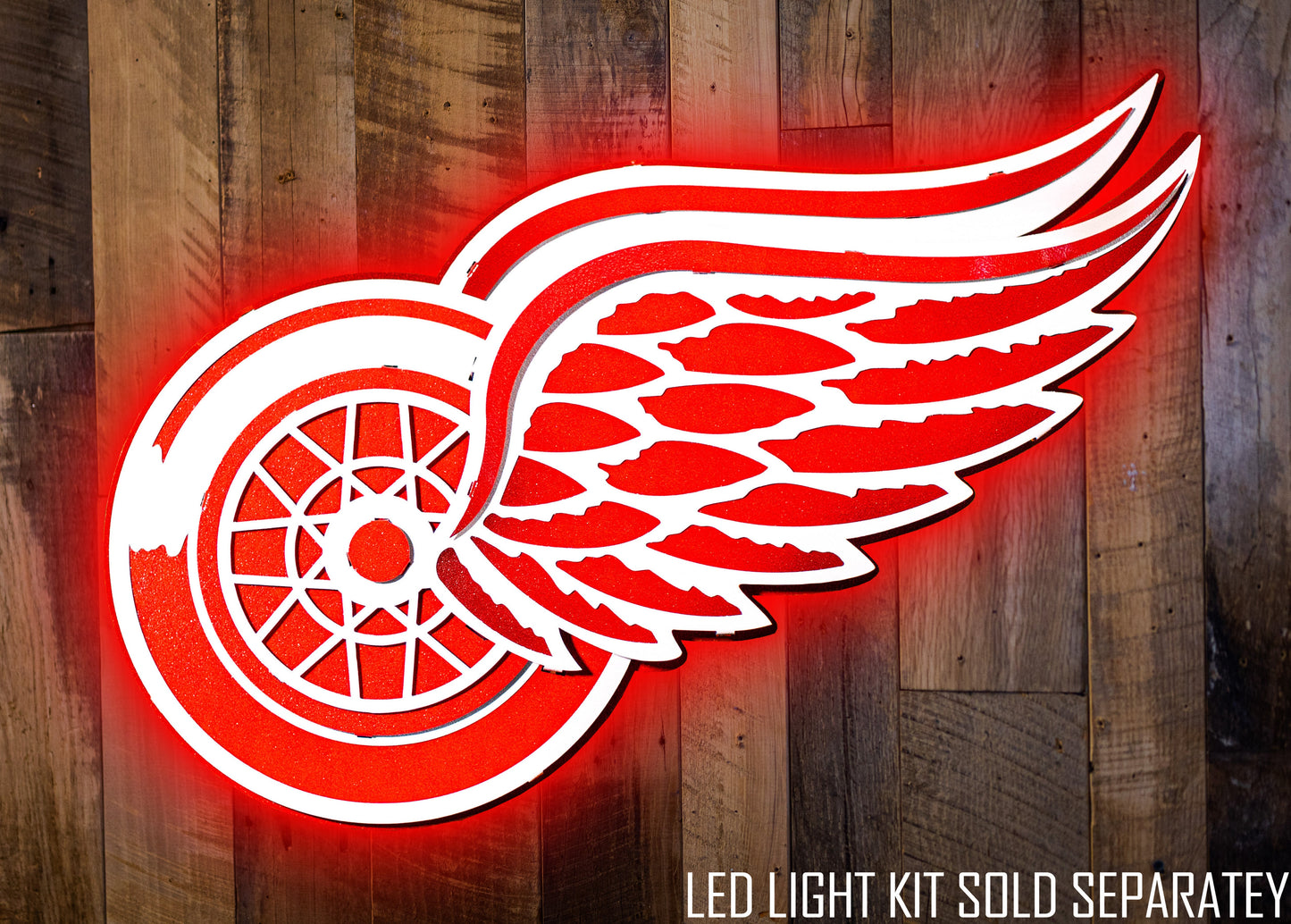 Detroit Red Wings 3D Vintage 9 LAYER Metal Wall Art