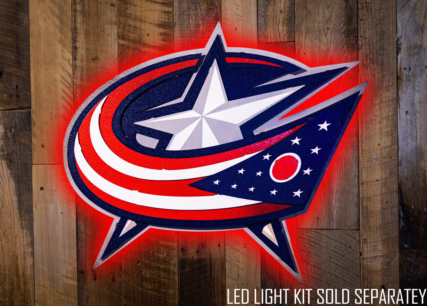 Columbus Blue Jackets NHL 3D Vintage Metal Wall Art