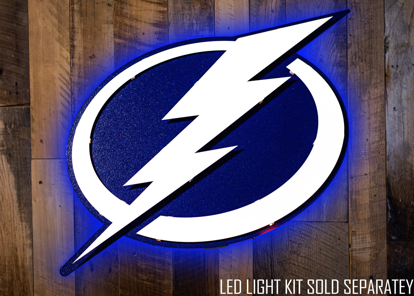 Tampa Bay Lightning White NHL 3D Vintage Metal Wall Art