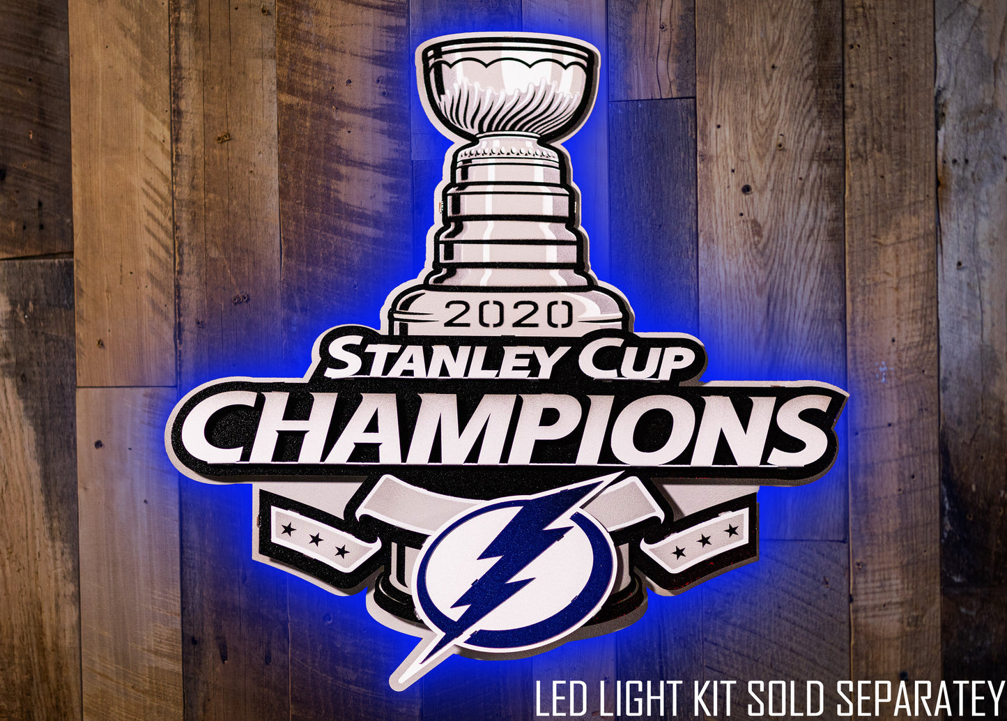 Tampa Bay Lightning 2020 STANLEY CUP CHAMPIONS- 3D Vintage Metal Wall Art