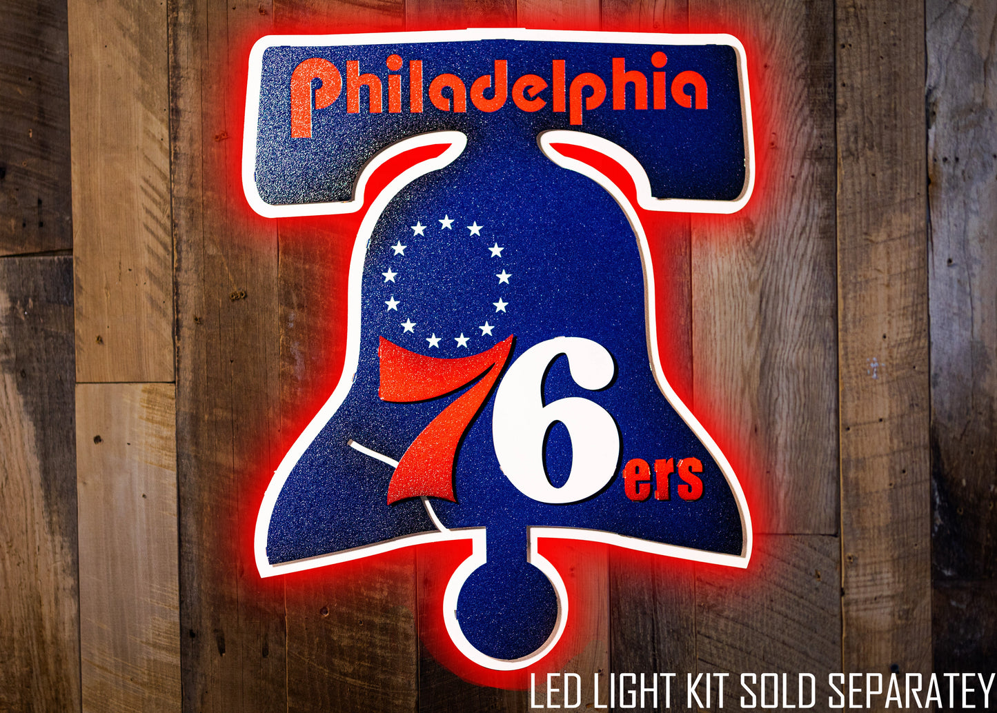 Philadelphia "76ers" Retro 3D Vintage Metal Wall Art