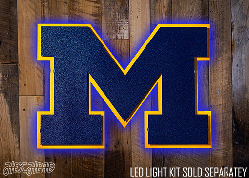 Michigan Wolverines "Block M" Blue Metal Wall Art