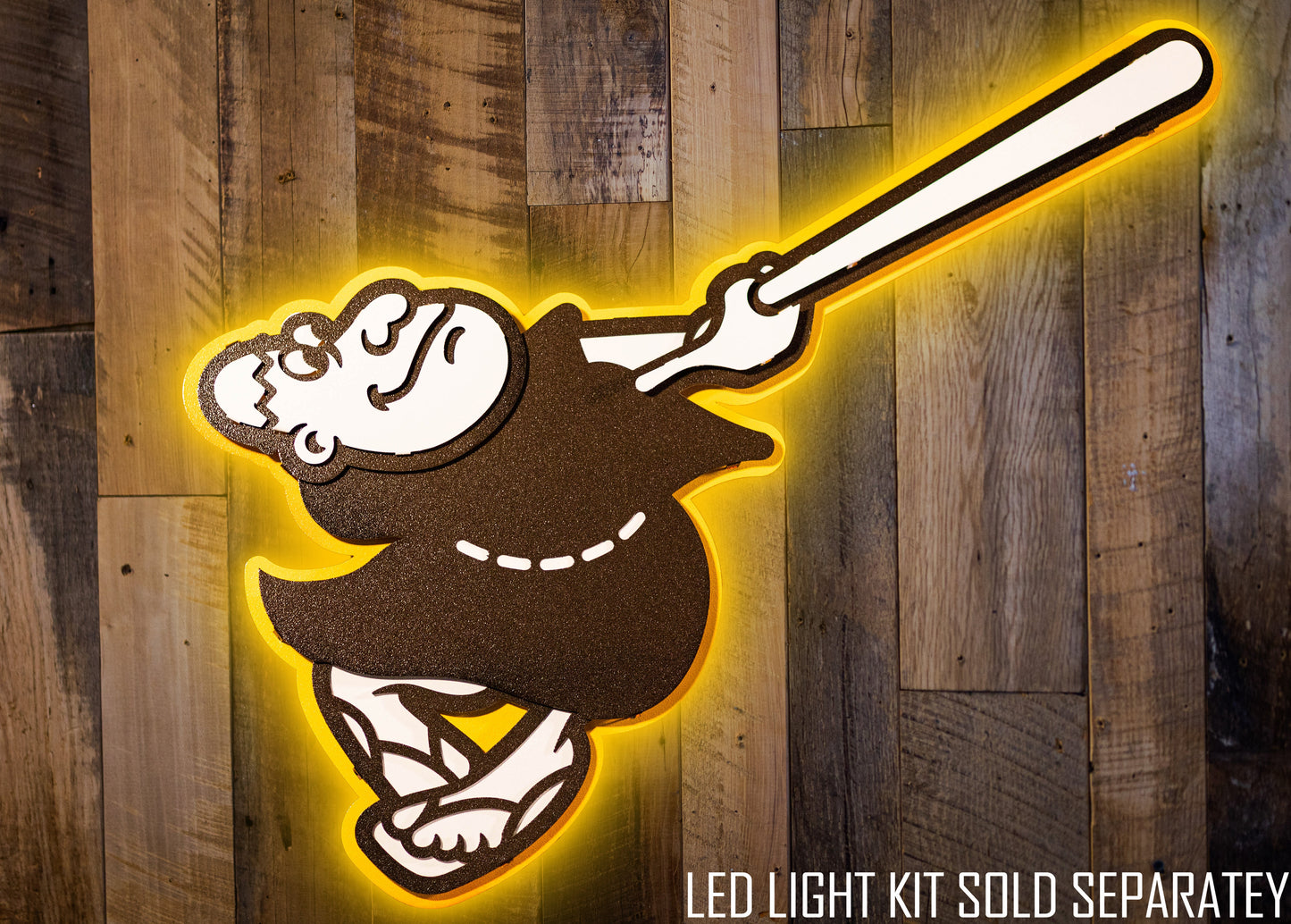 San Diego Padres "Swinging Friar" 3D Vintage Metal Wall Art