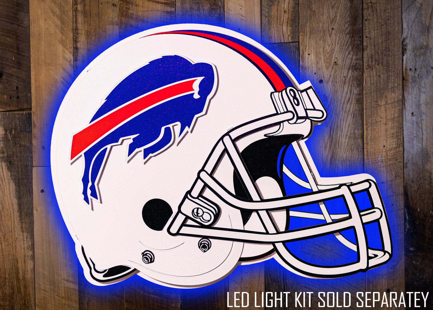 BLITZ Collection - 8 Layer Buffalo Bills Helmet 3D Vintage Metal Wall Art