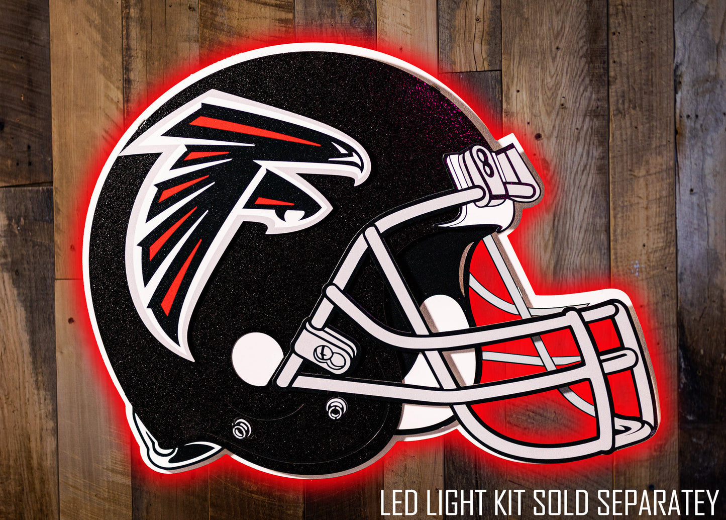 BLITZ Collection - 8 Layer Atlanta Falcons Helmet 3D Vintage Metal Wall Art