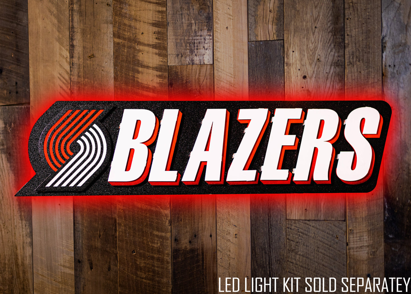 Portland Trail Blazers Old School Retro 3D Vintage Metal Wall Art