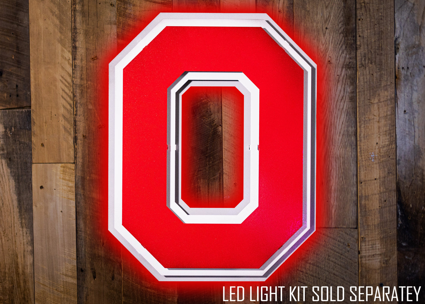 Ohio State Buckeyes 3 LAYER "Block O" 3D Metal Wall Art