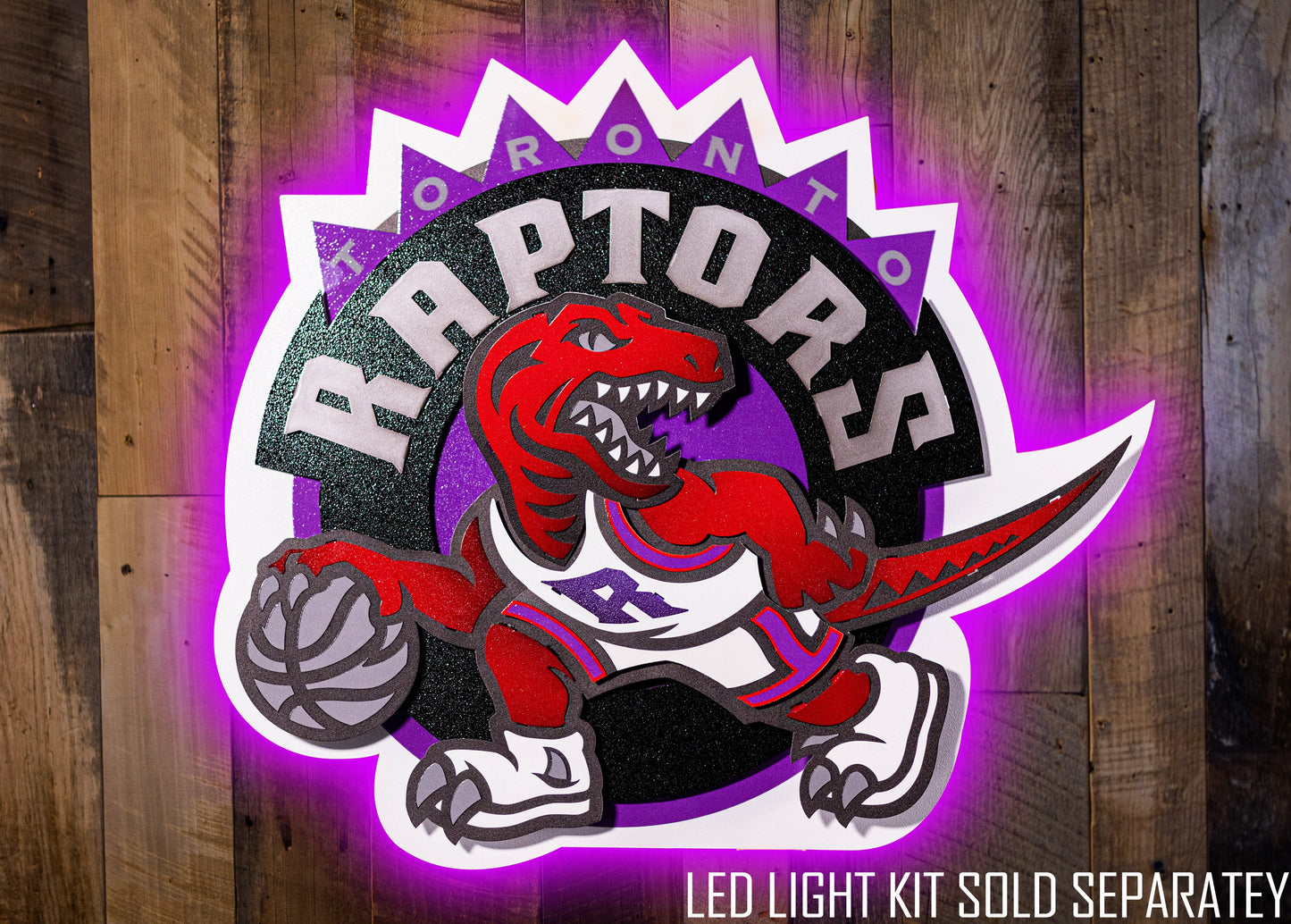 Toronto Raptors Vintage "1995-2008" 3D Metal Wall Art