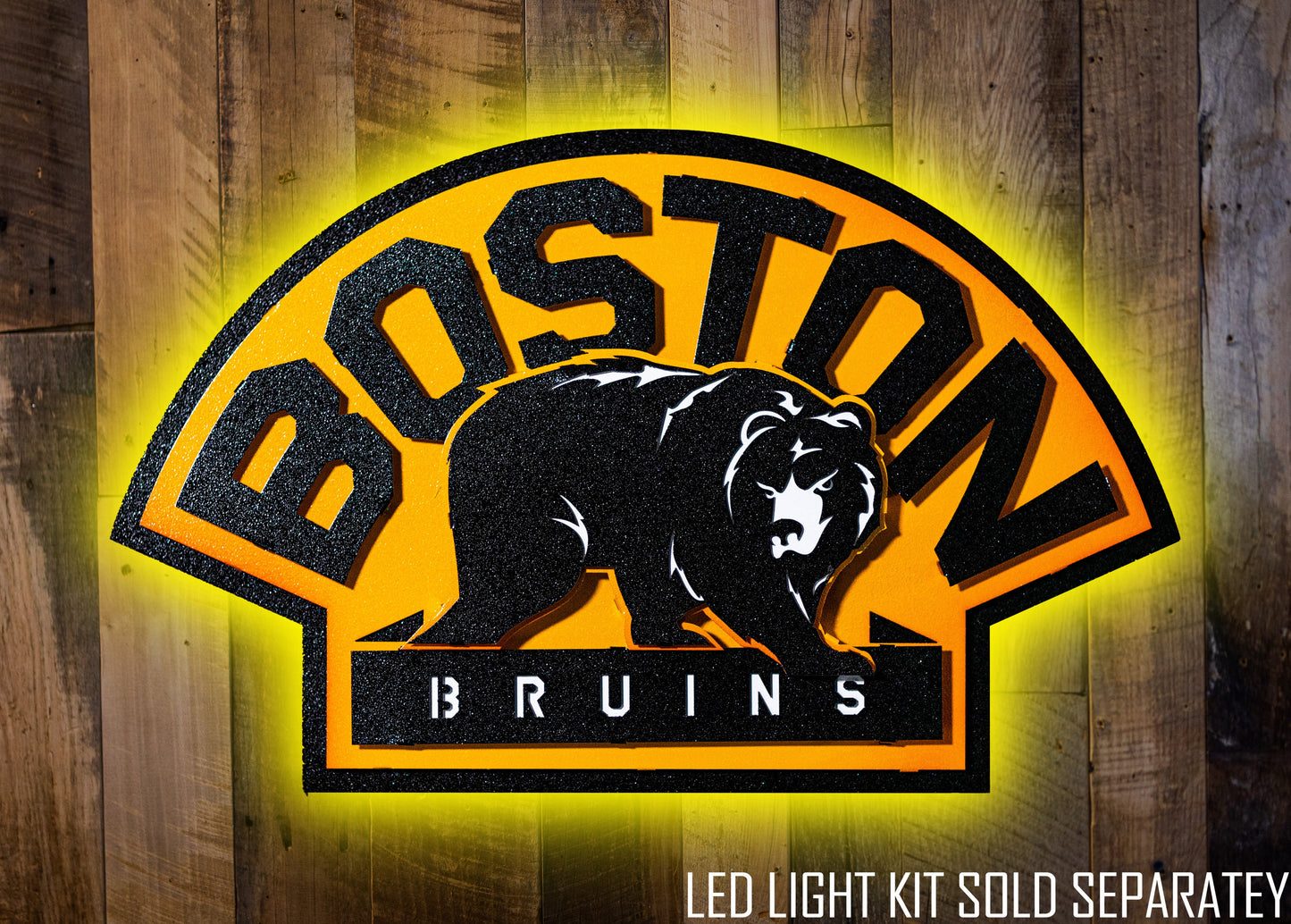 Boston Bruins RETRO 3D Vintage Metal Wall Art