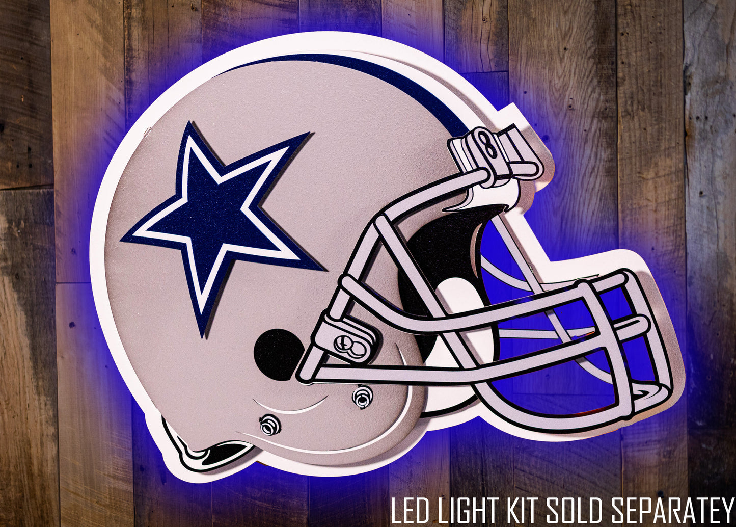 BLITZ Collection - 8 Layer Dallas Cowboys Helmet 3D Vintage Metal Wall Art