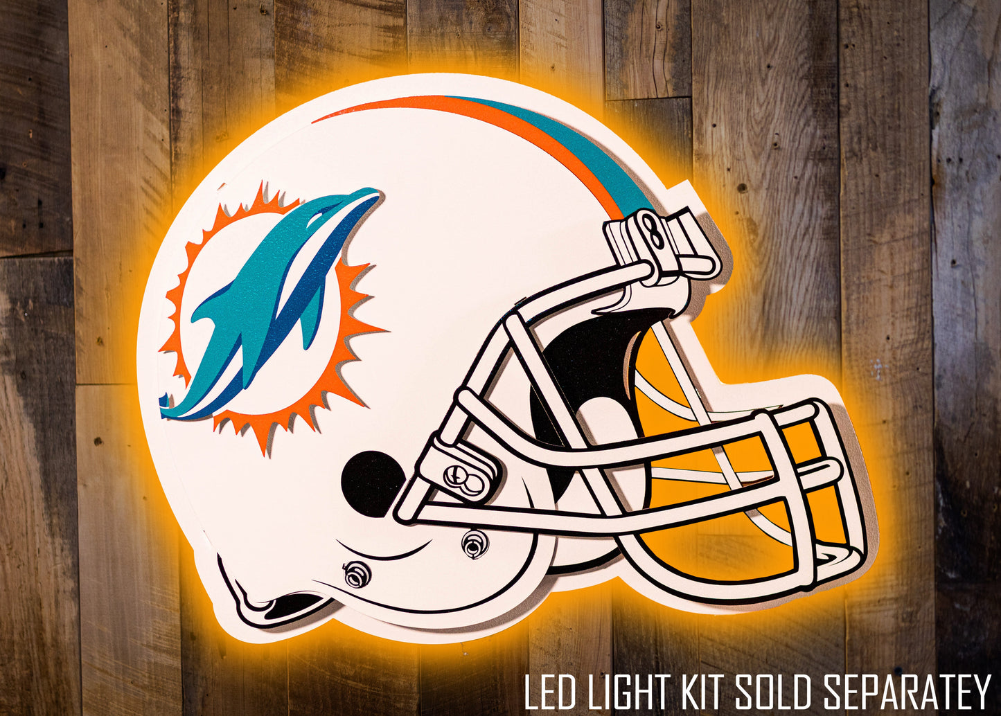 BLITZ Collection - Miami Dolphins Helmet 3D Vintage Metal Wall Art