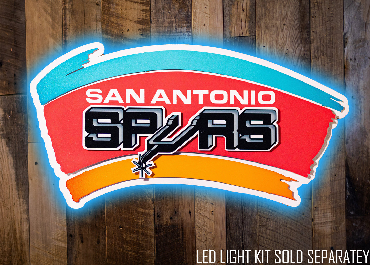 San Antonio Spurs "1989-2002" 3D Vintage Metal Wall Art