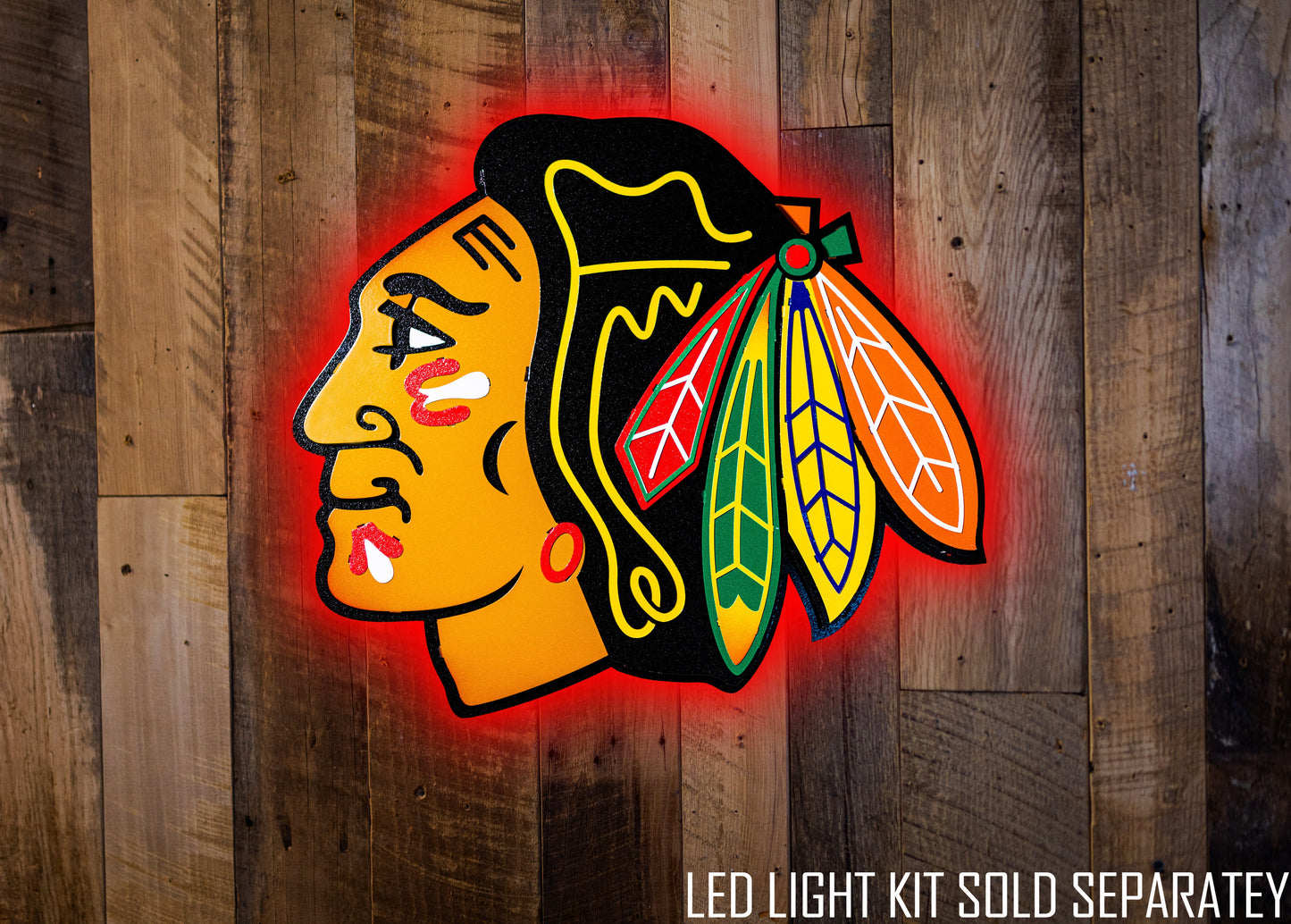 Chicago Blackhawks 3D Vintage Metal Wall Art