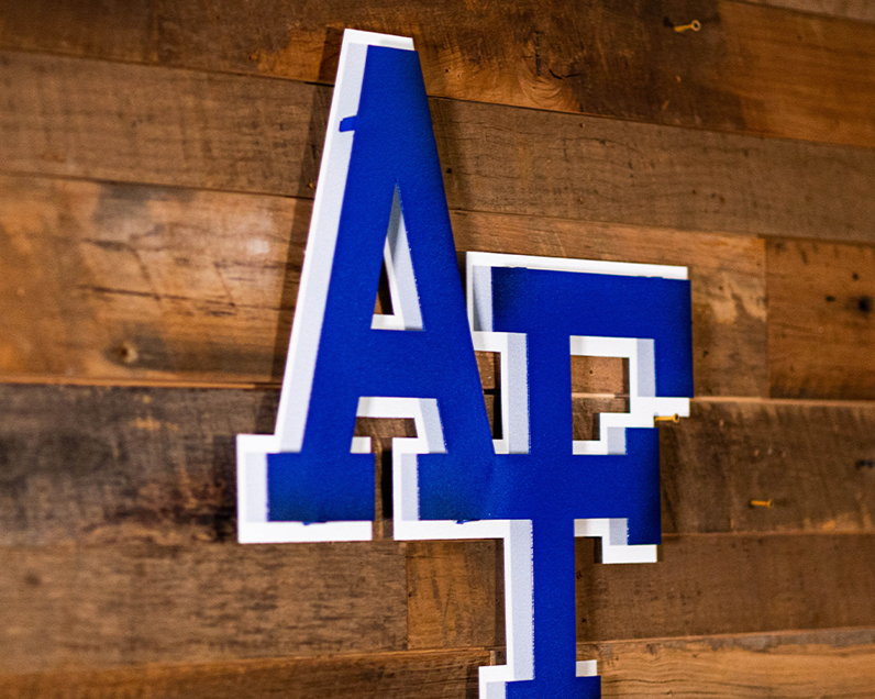 Air Force Academy "AF" 3D Vintage Metal Wall Art