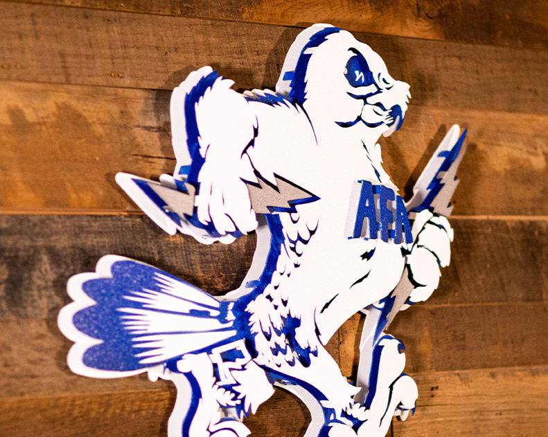 Air Force Academy Vintage Falcon Mascot Metal Wall Art