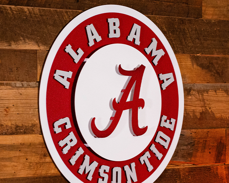 Alabama Crimson Tide 3D Vintage Metal Wall Art