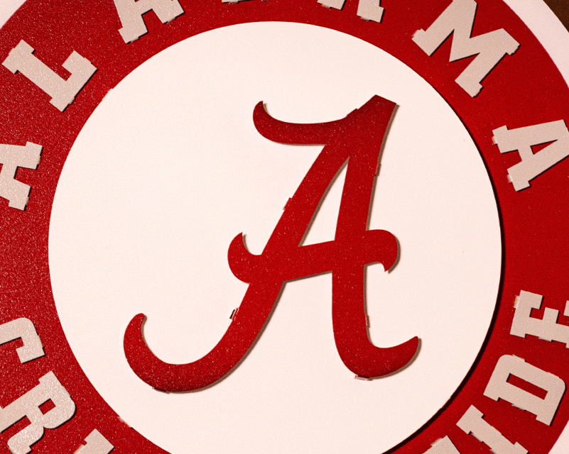 Alabama Crimson Tide 3D Vintage Metal Wall Art