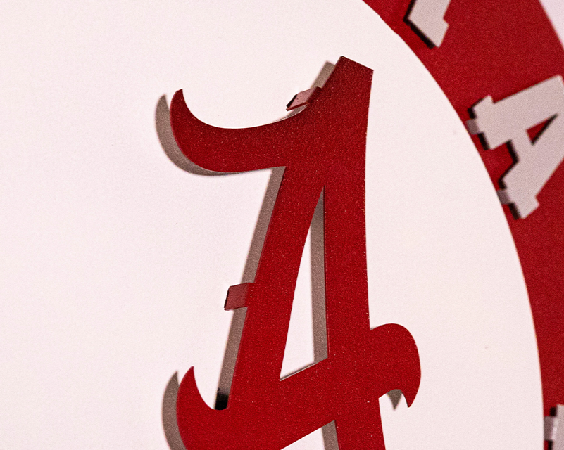 Alabama Crimson Tide 3D Vintage Metal Wall Art