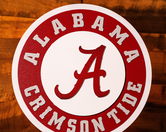 Alabama Crimson Tide 3D Vintage Metal Wall Art