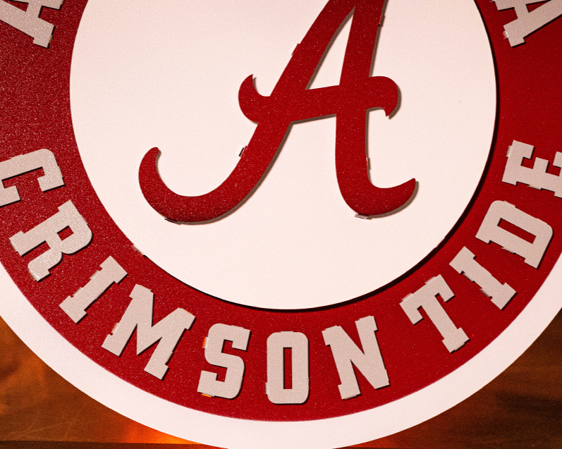 Alabama Crimson Tide 3D Vintage Metal Wall Art