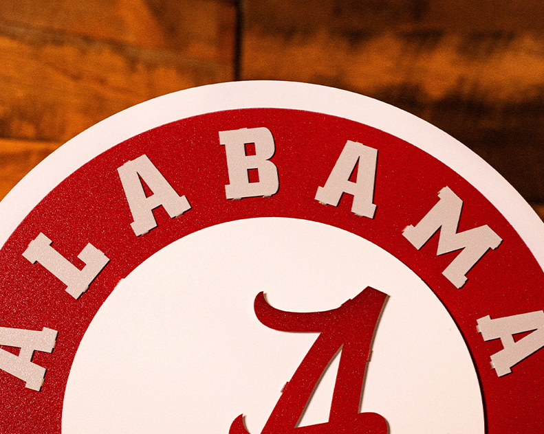 Alabama Crimson Tide 3D Vintage Metal Wall Art